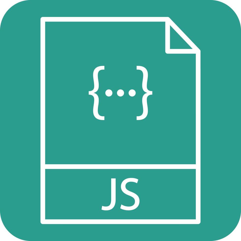Javascript File Line Round Corner Background Icons vector