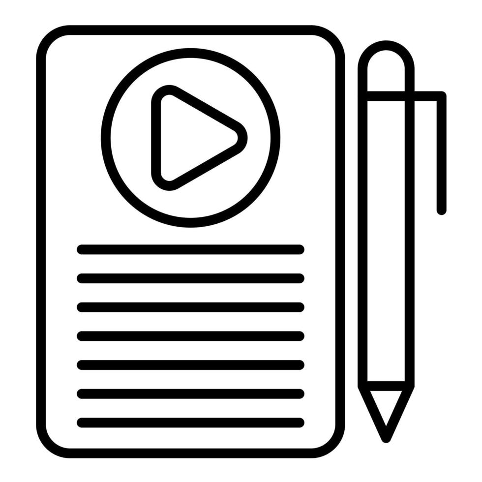 Script Line Icon 14812032 Vector Art at Vecteezy