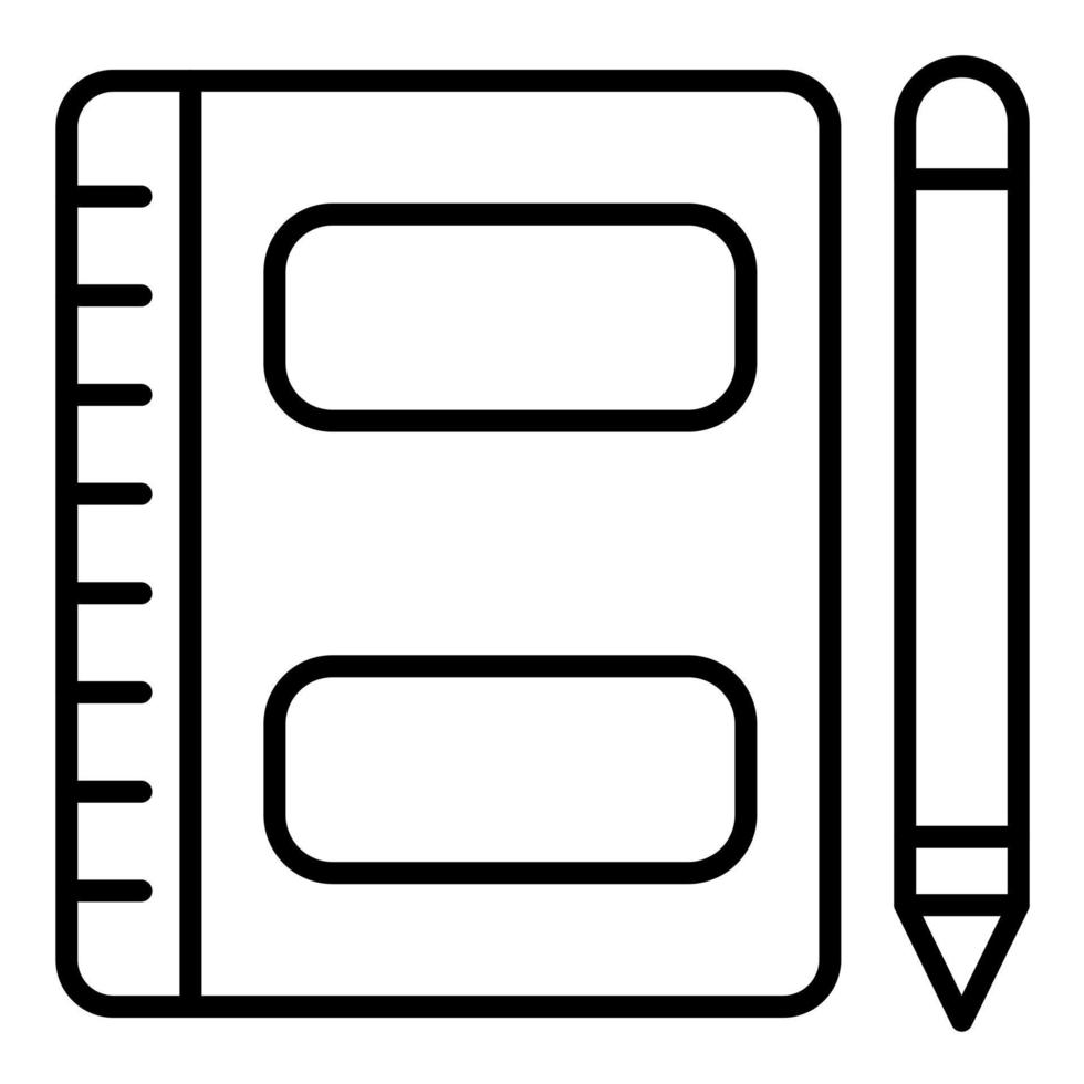 Journal Line Icon vector