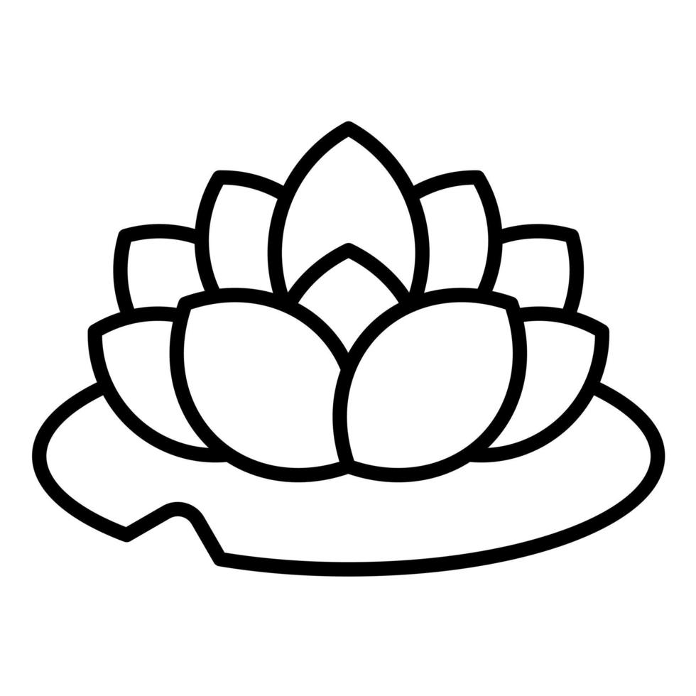 Lily Line Icon vector
