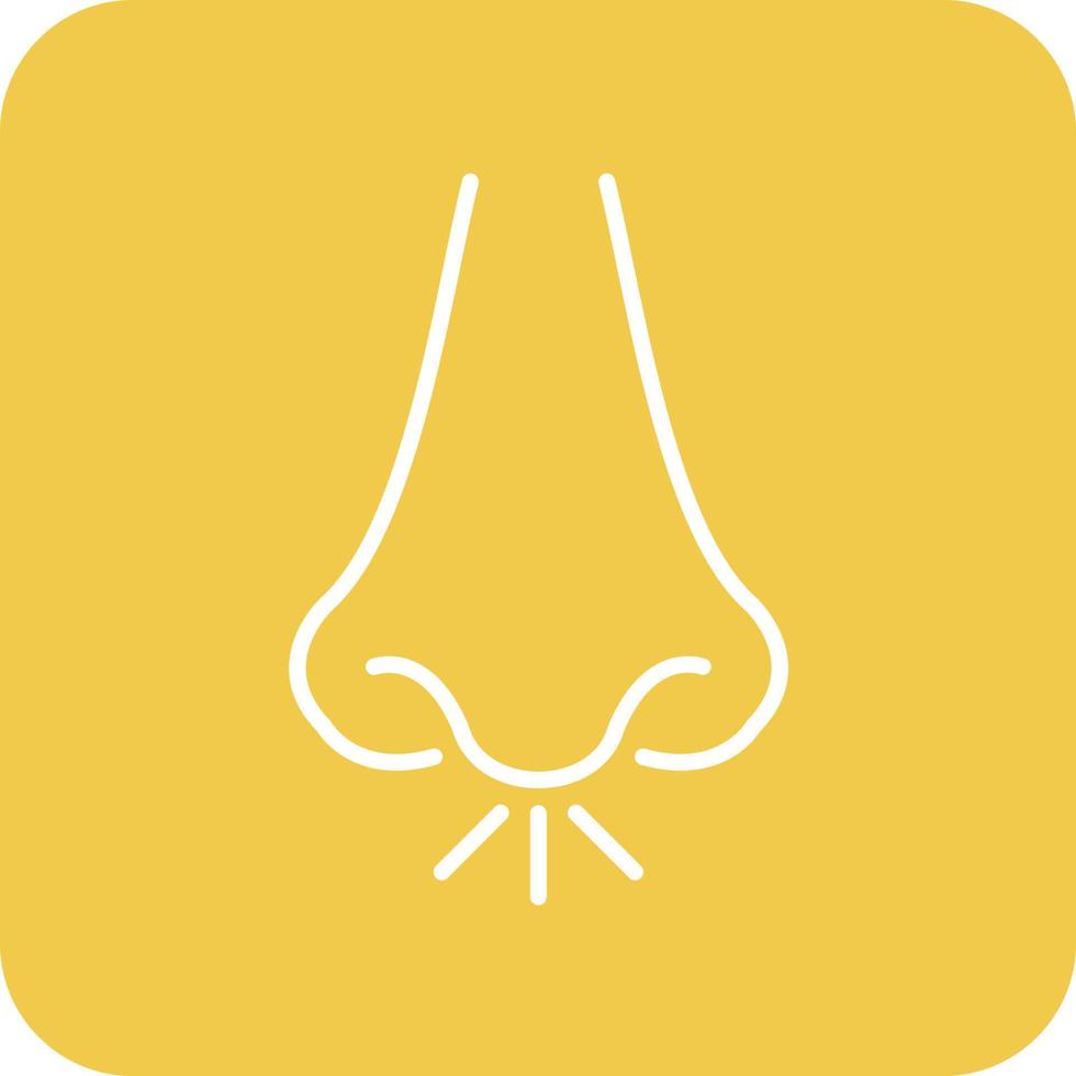 Rhinology Line Round Corner Background Icons vector