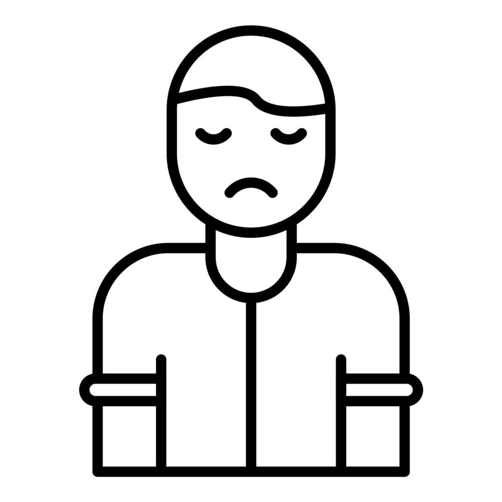 Depression Line Icon vector