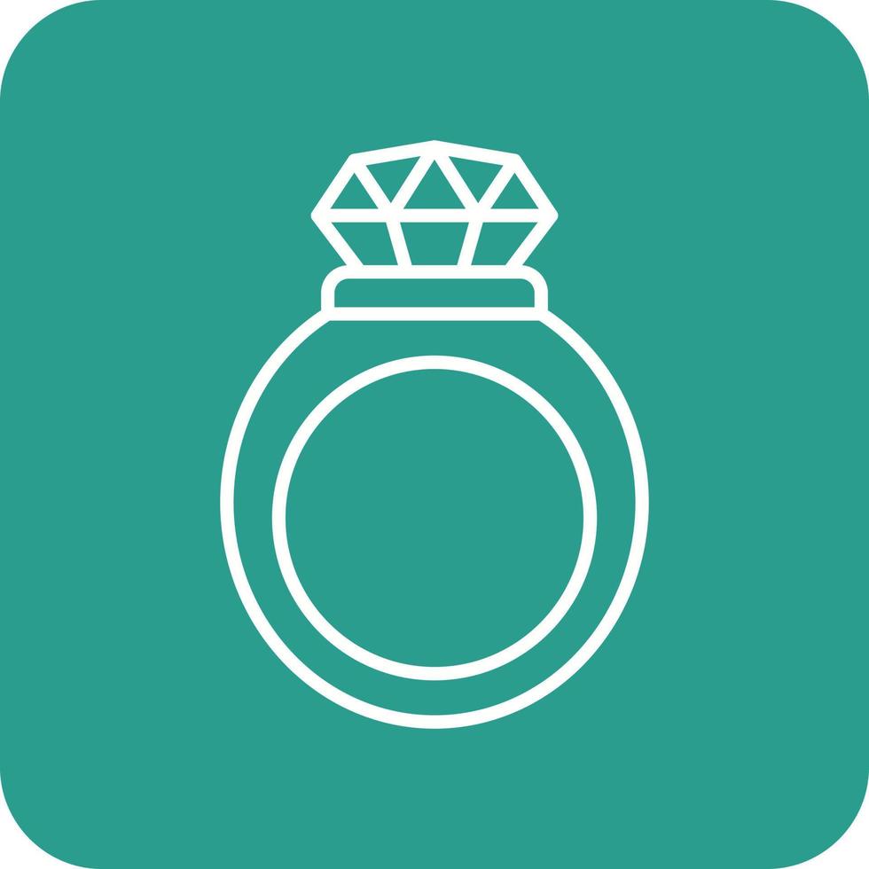 iconos de fondo de esquina redonda de línea de anillos de boda vector