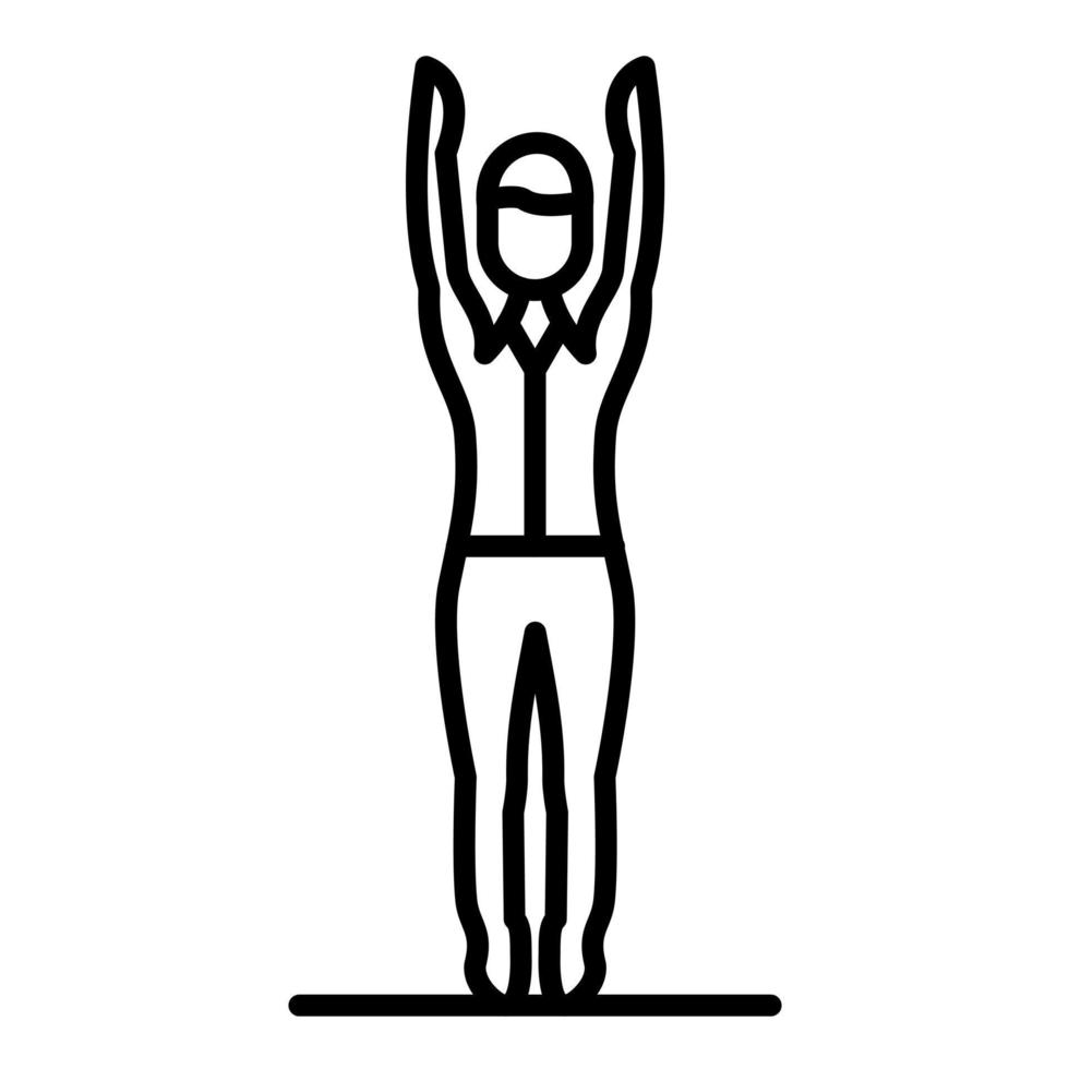 Stretching Arms Line Icon vector