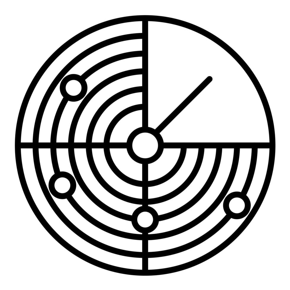 Radar Line Icon vector