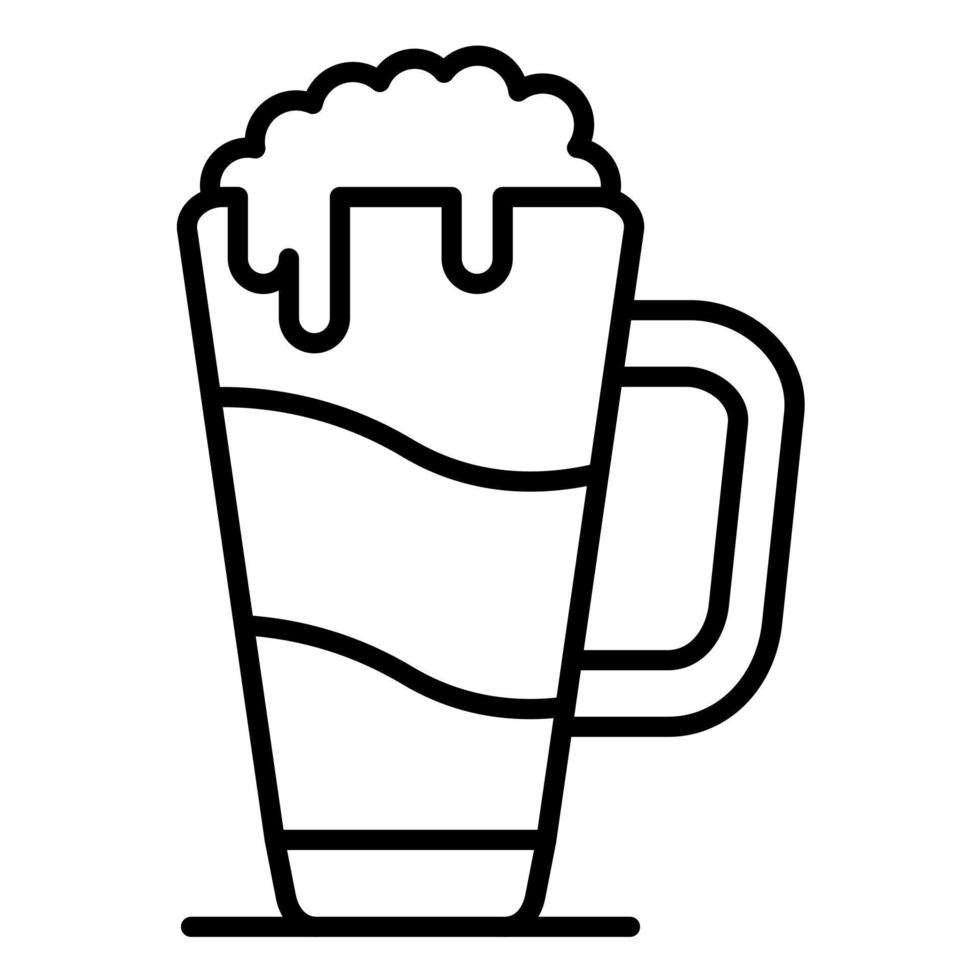 icono de línea de latte macchiato vector