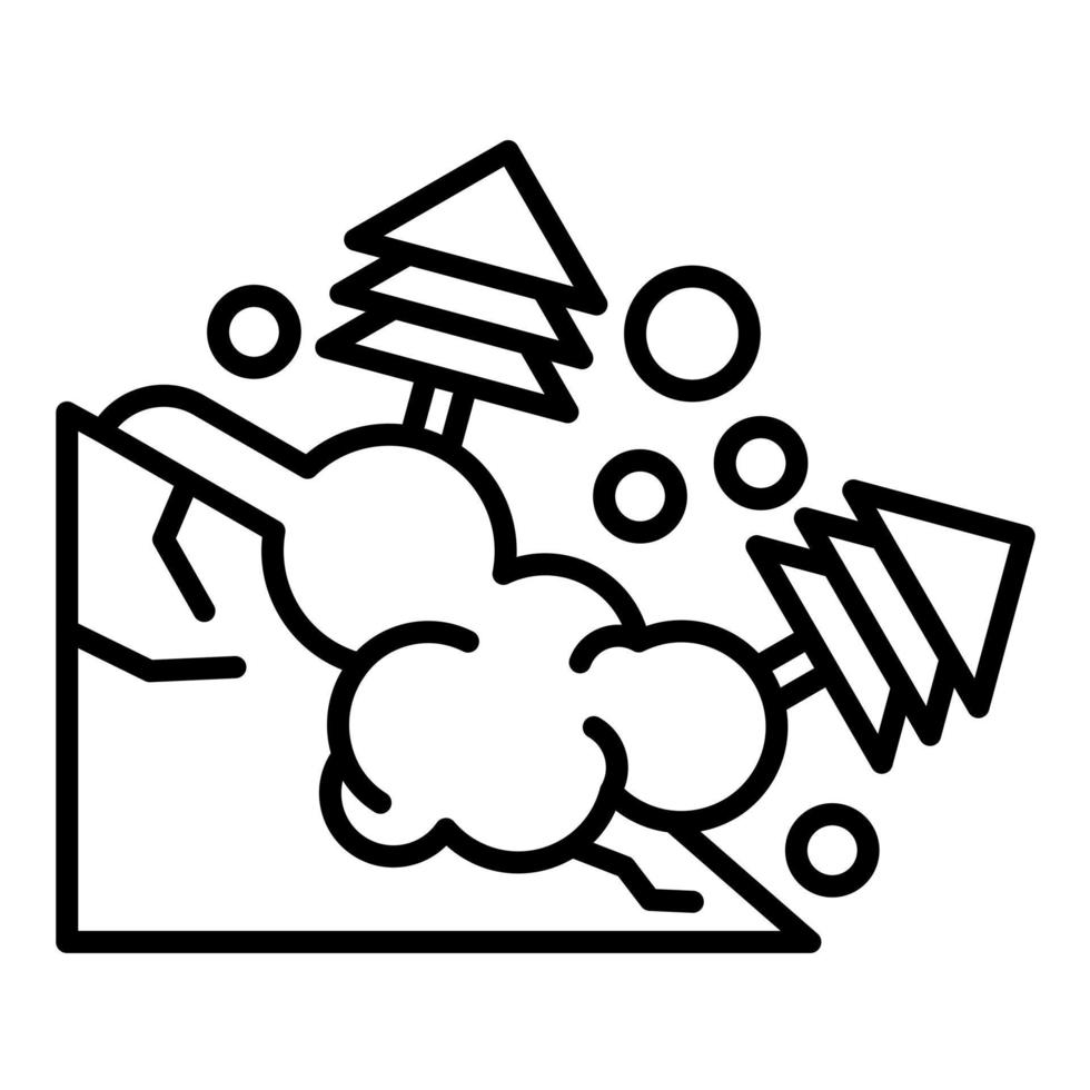 Avalanche Line Icon vector