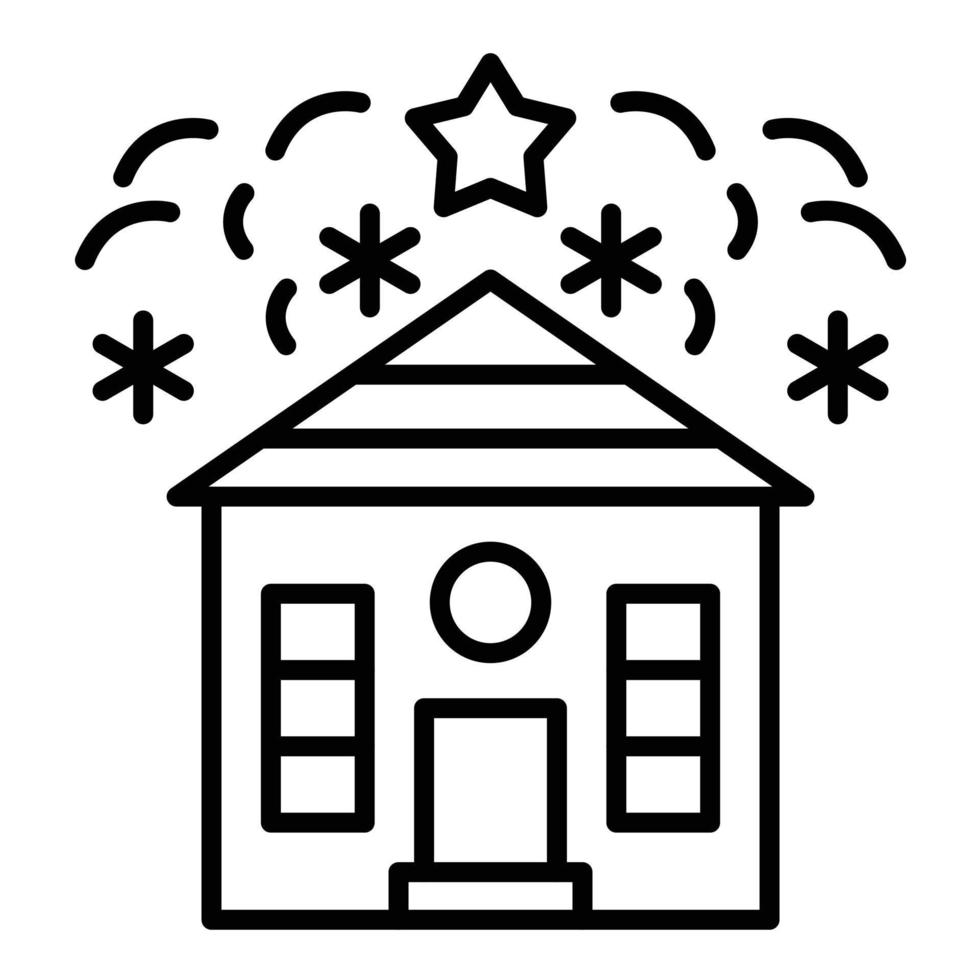 Home Fireworks Line Icon vector