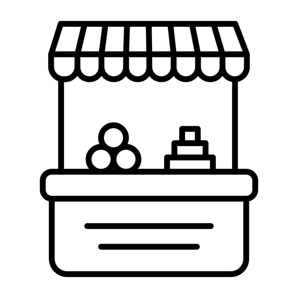 Vegetable Shop Line Icon vector