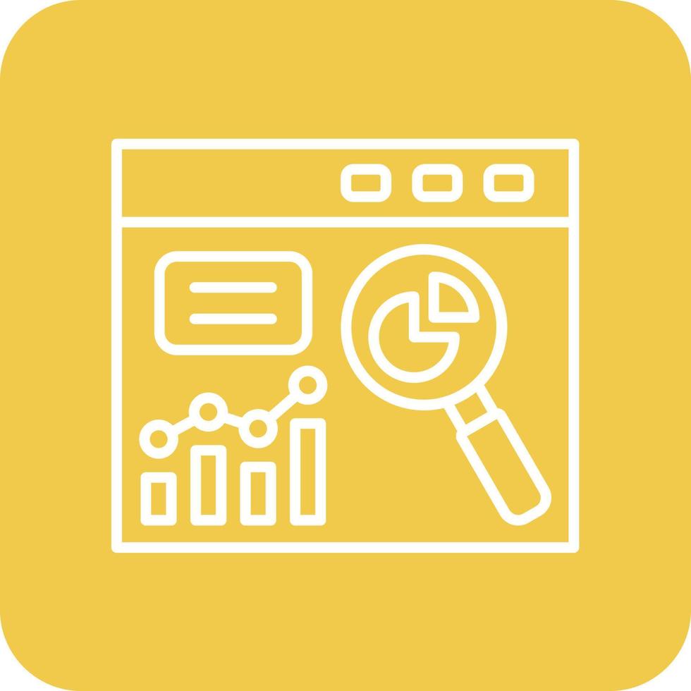 Search Statistics Line Round Corner Background Icons vector