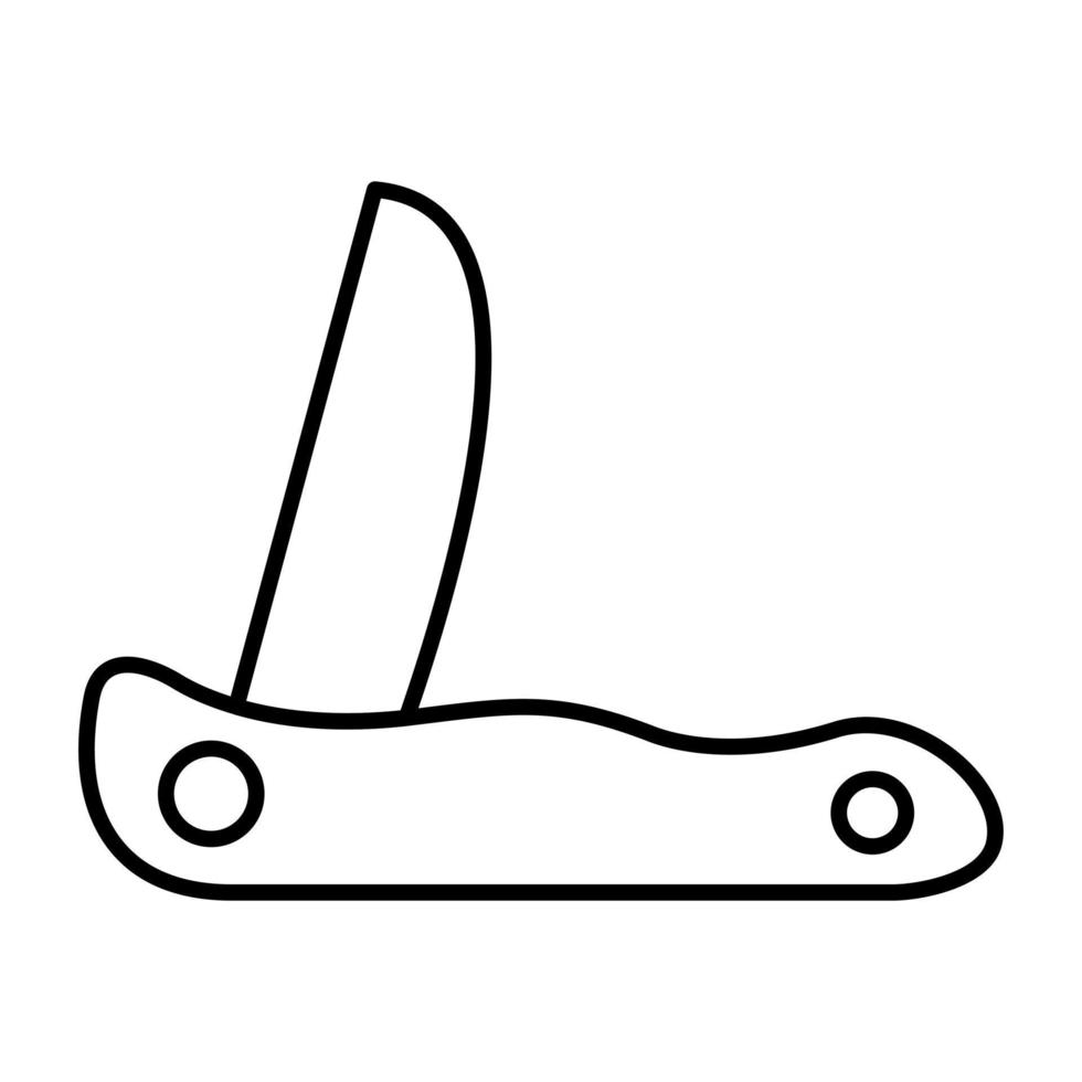 Swiss Knife Line Icon vector