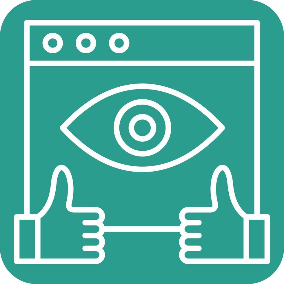Impression Rate Line Round Corner Background Icons vector