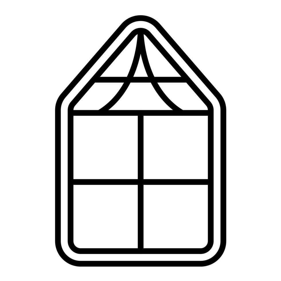 Window Frame Line Icon vector