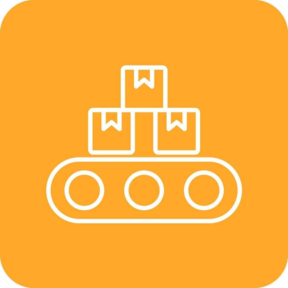 Rolling Machine Line Round Corner Background Icons vector