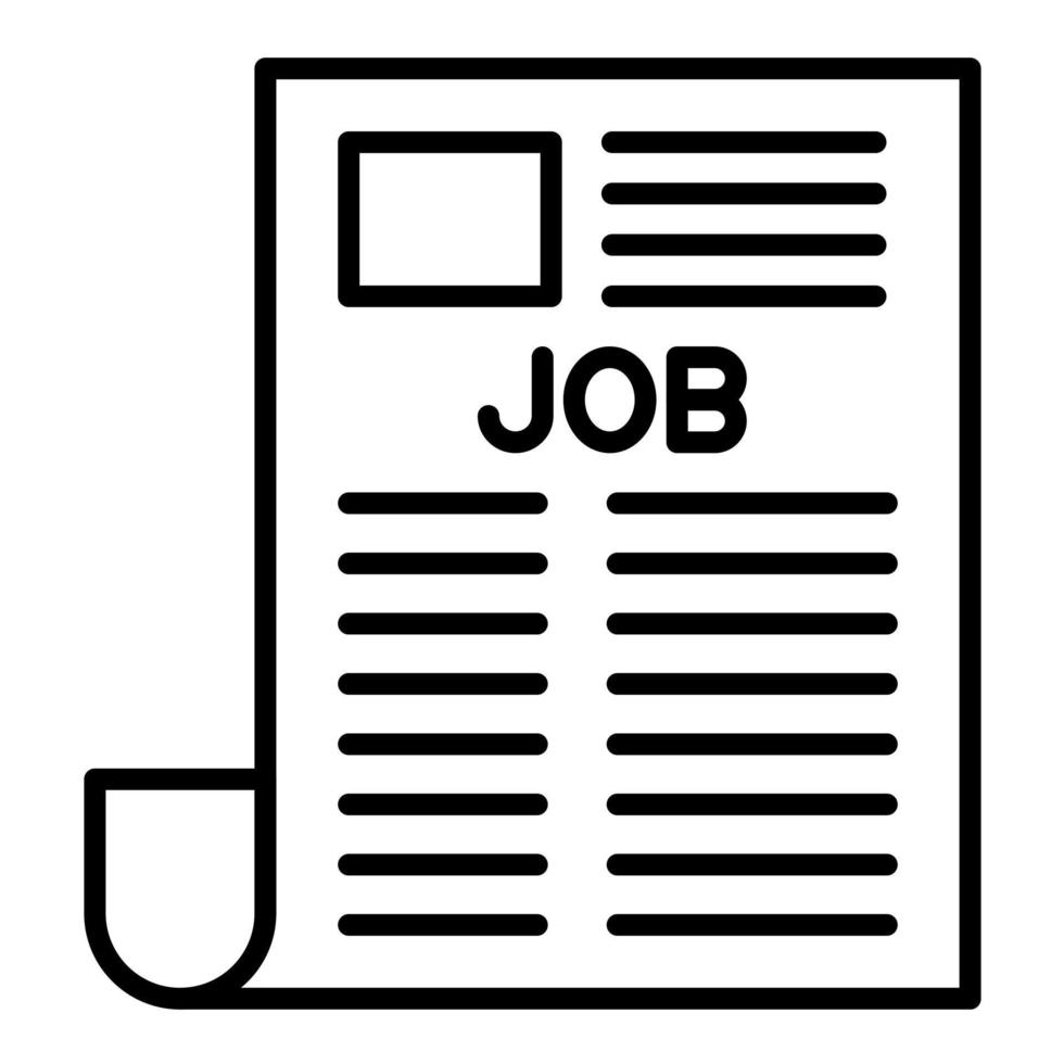 Job Ad Line Icon vector