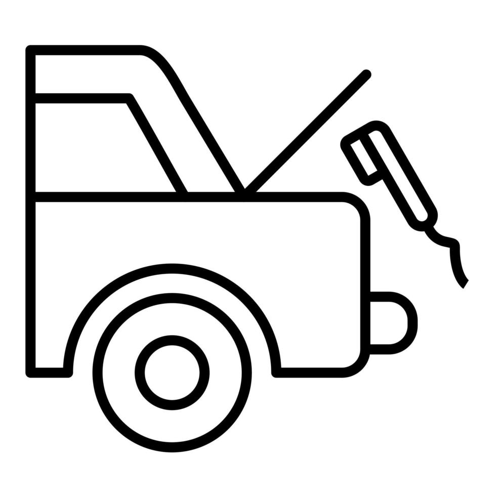 Car Trunk Cleaning Line Icon vector