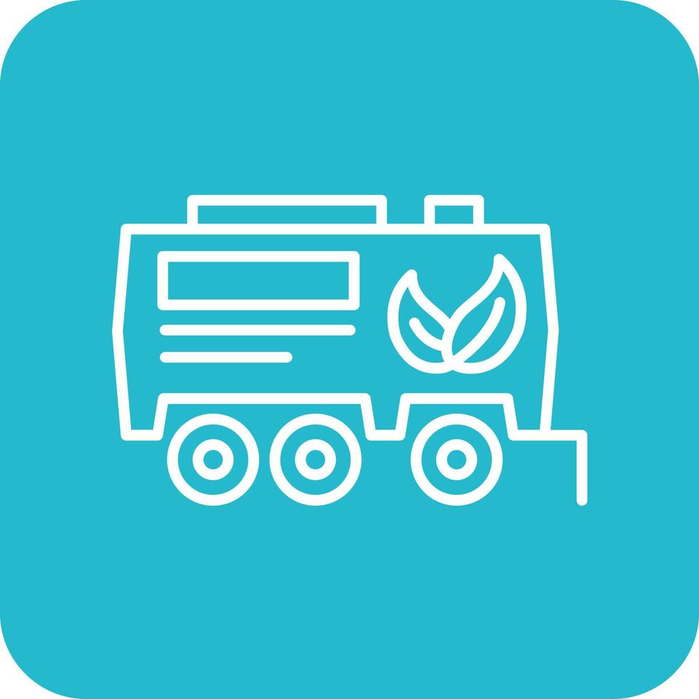 Biofuel Tank Line Round Corner Background Icons vector