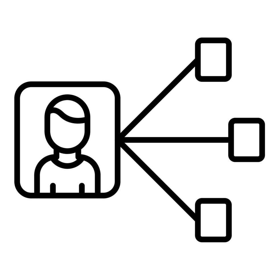 Business Networking Line Icon vector