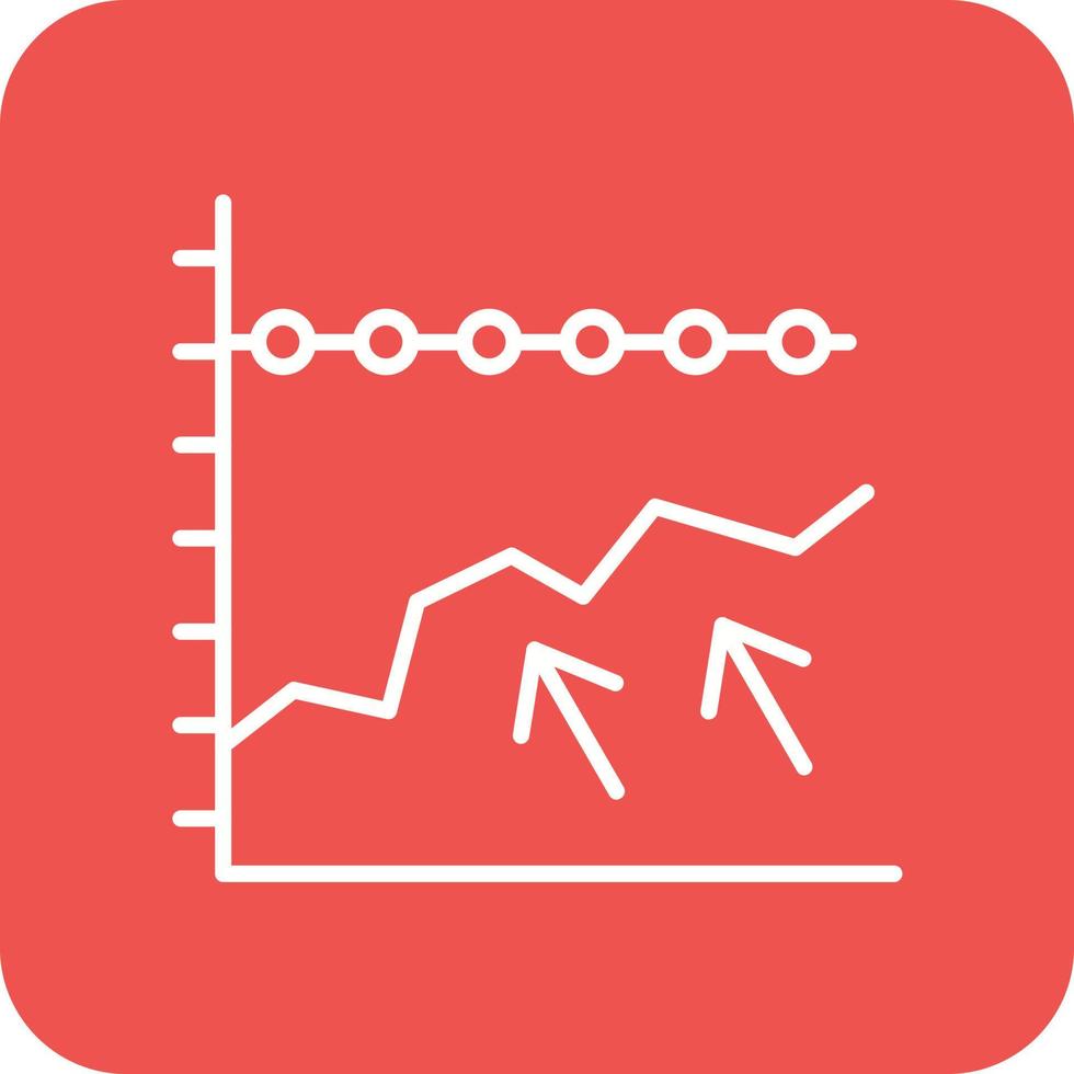 Multiple Trend Chart Line Round Corner Background Icons vector