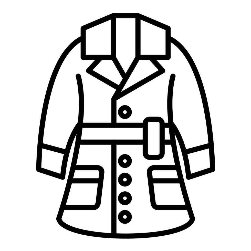 Coat Line Icon vector