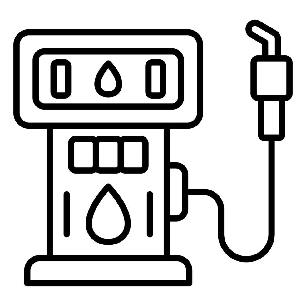 Fuel Station Line Icon vector