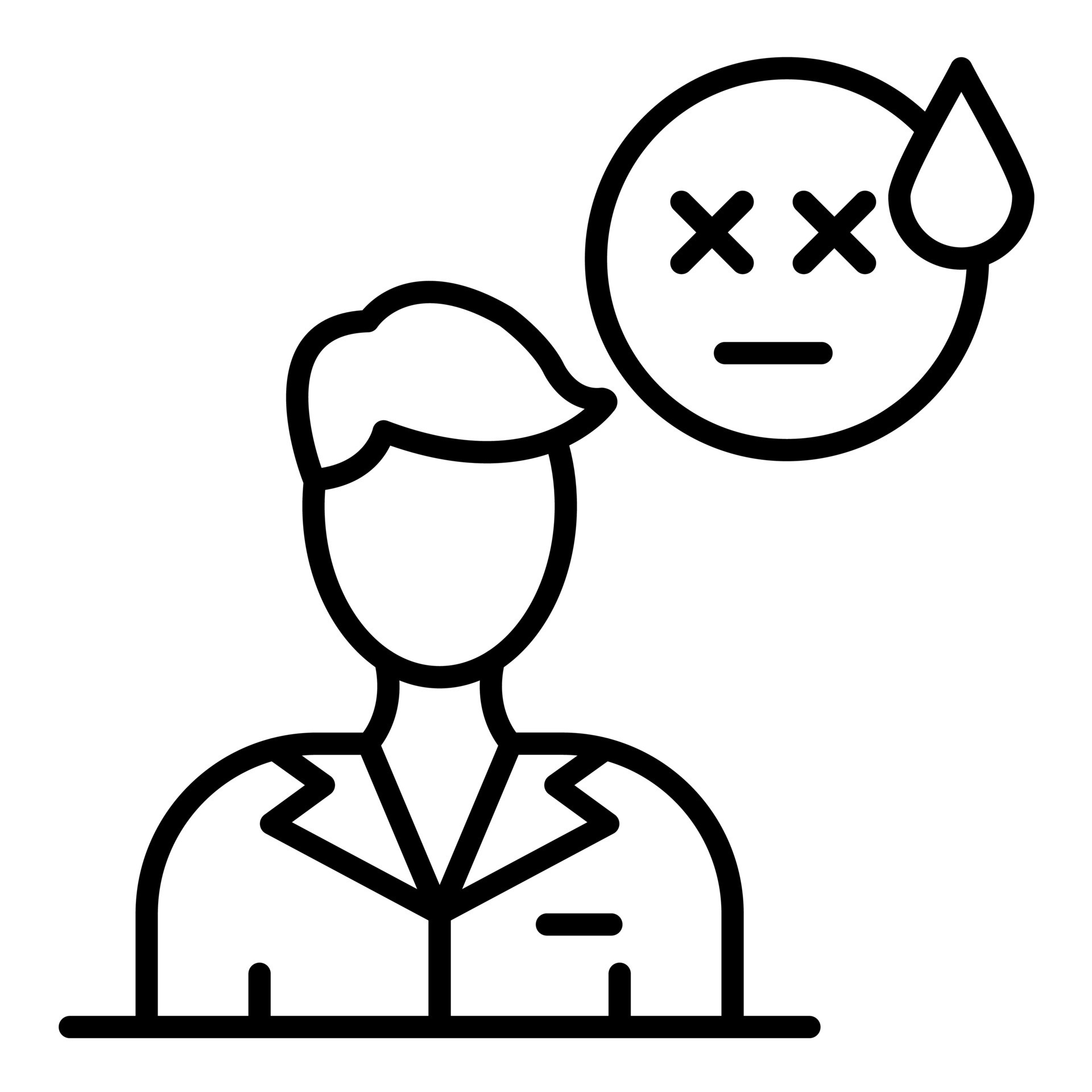 Exhausted Line Icon 14812601 Vector Art at Vecteezy