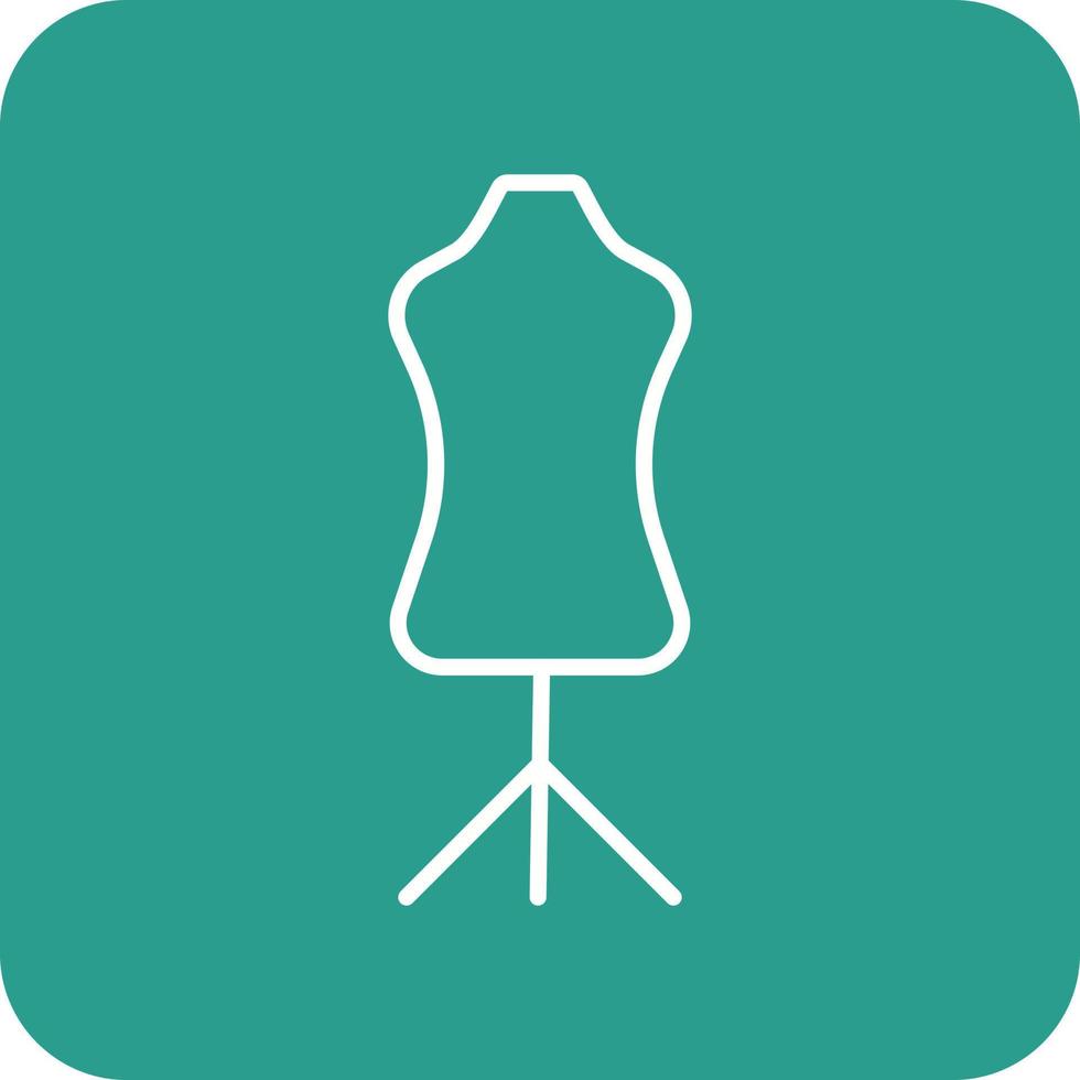 Mannequin Line Round Corner Background Icons vector