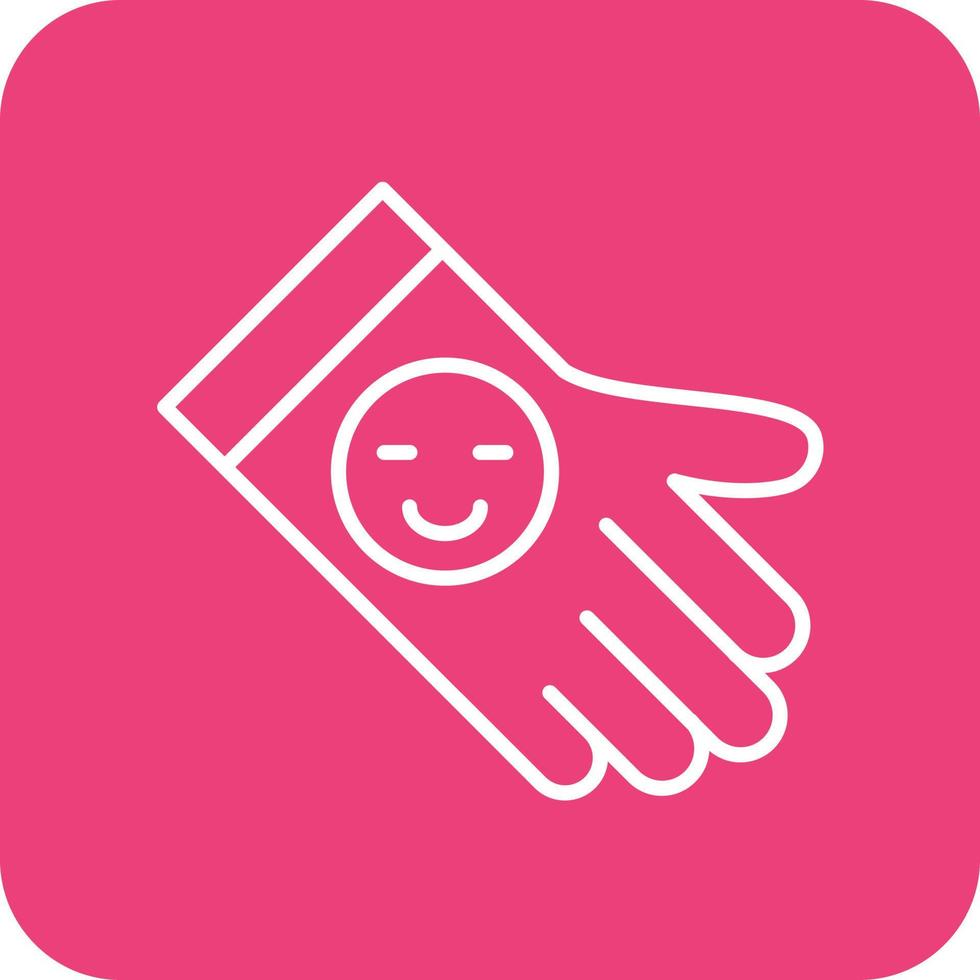 Friendly Line Round Corner Background Icons vector