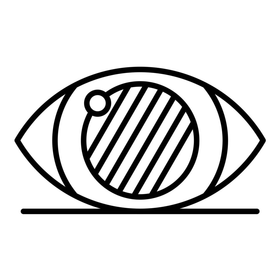 icono de línea de glaucoma vector