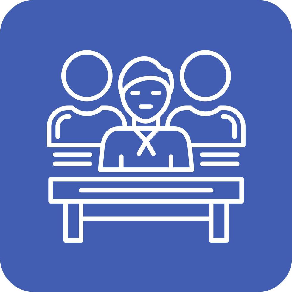 Group Line Round Corner Background Icons vector