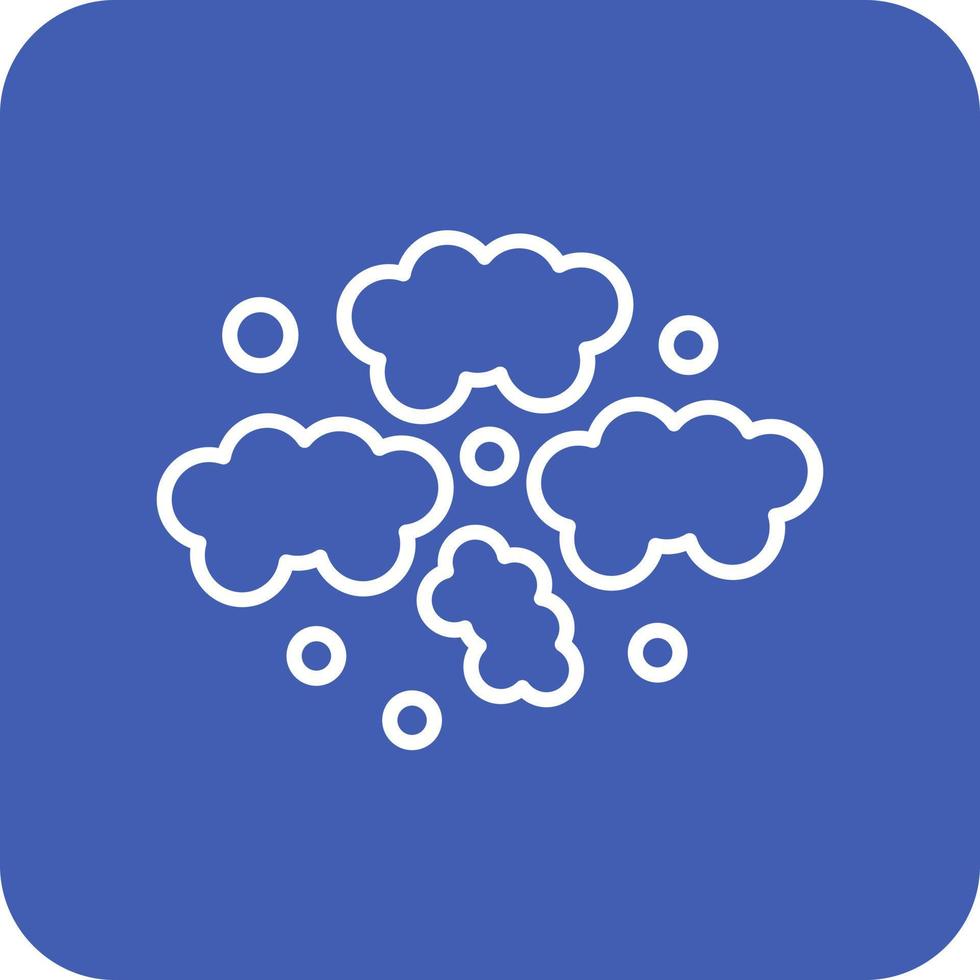 Smog Line Round Corner Background Icons vector