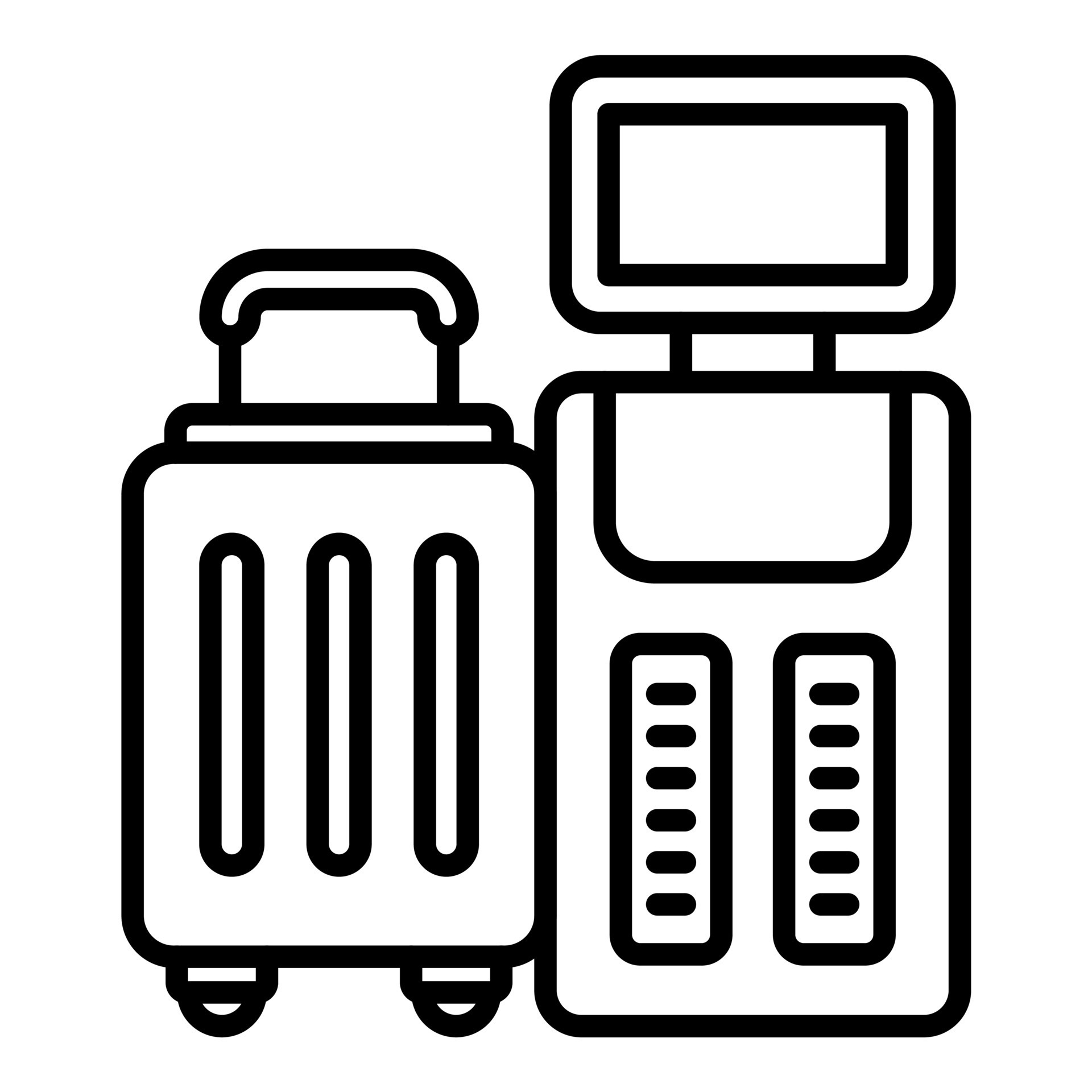 Bag Drop Kiosk Line Icon 14812754 Vector Art at Vecteezy