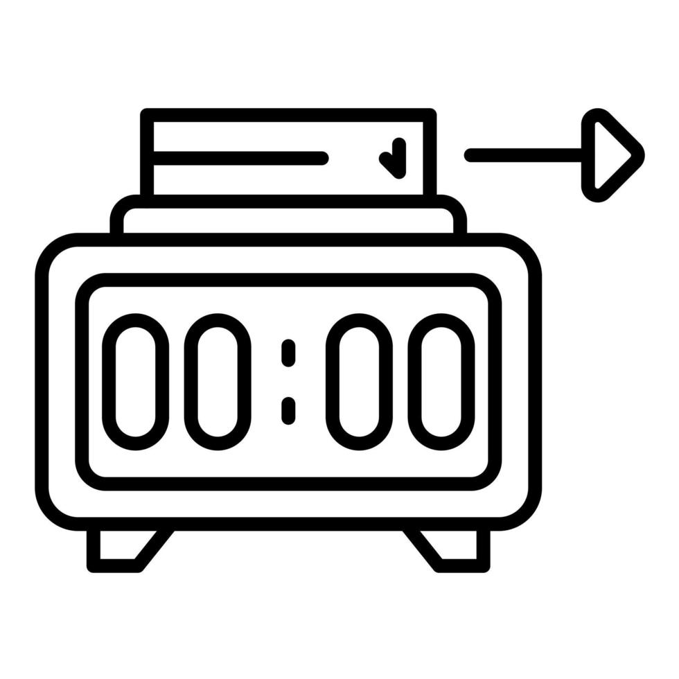 icono de línea de reloj vector