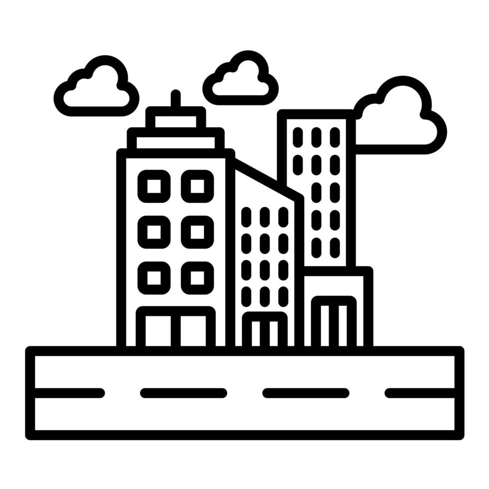 Cityscape Line Icon vector