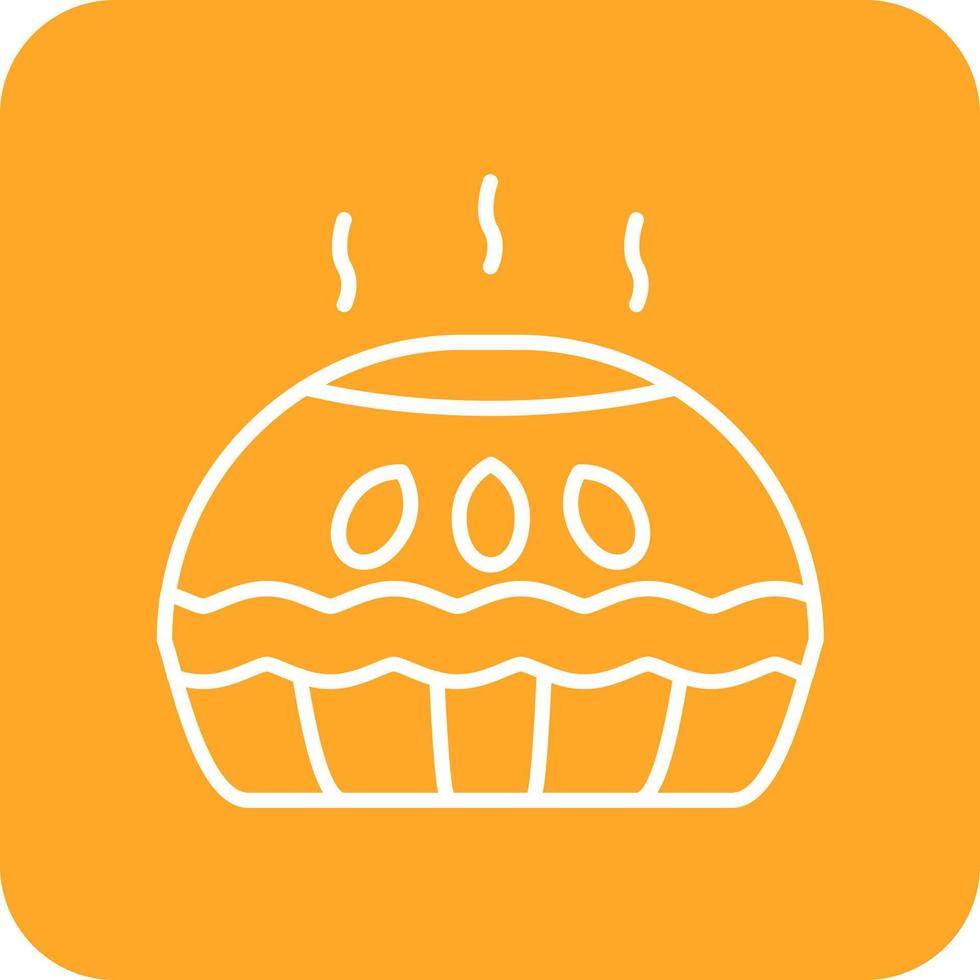 Pie Line Round Corner Background Icons vector