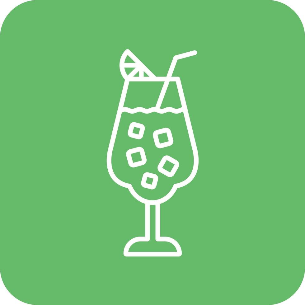 Margarita Line Round Corner Background Icons vector