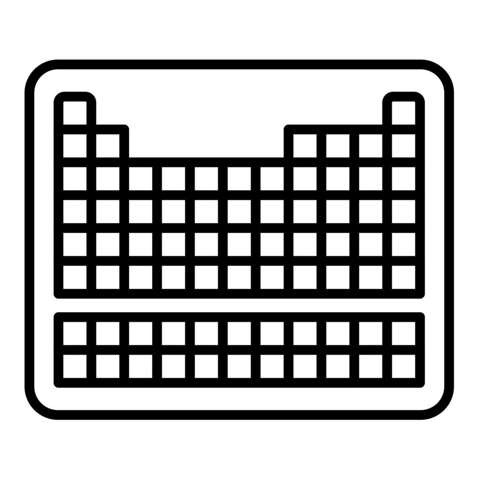 Periodic Table Line Icon vector