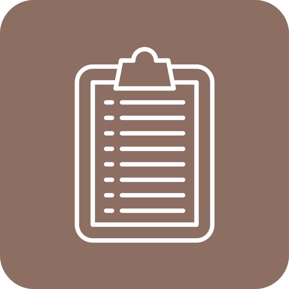 Routine Line Round Corner Background Icons vector