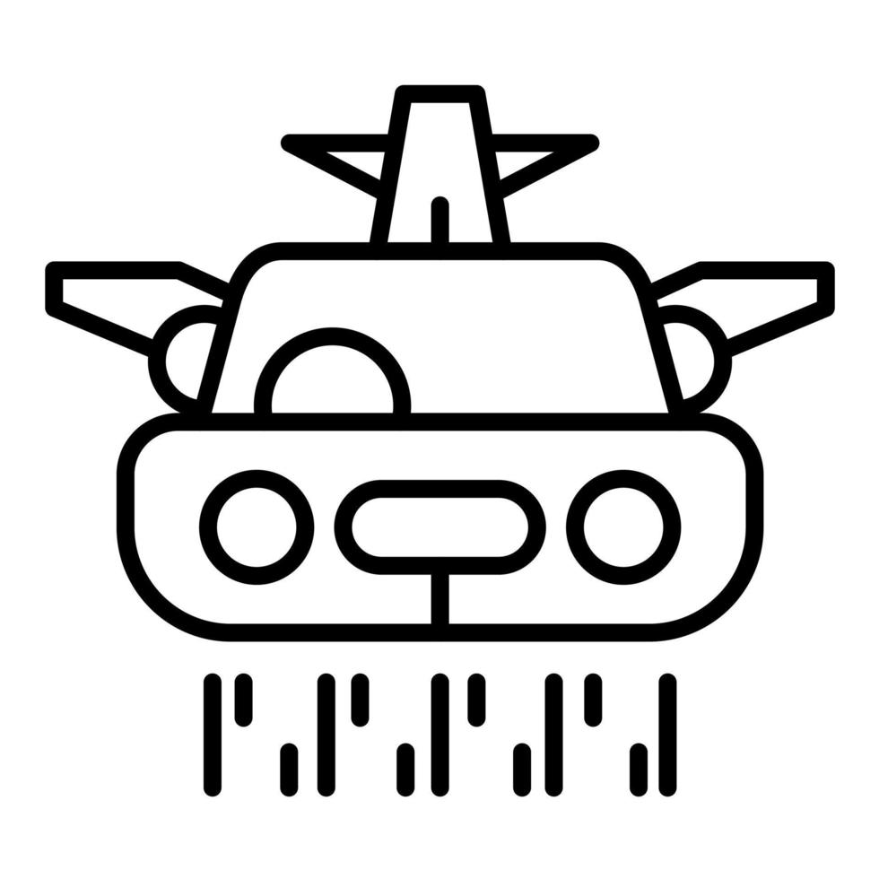 Flying Car Line Icon vector