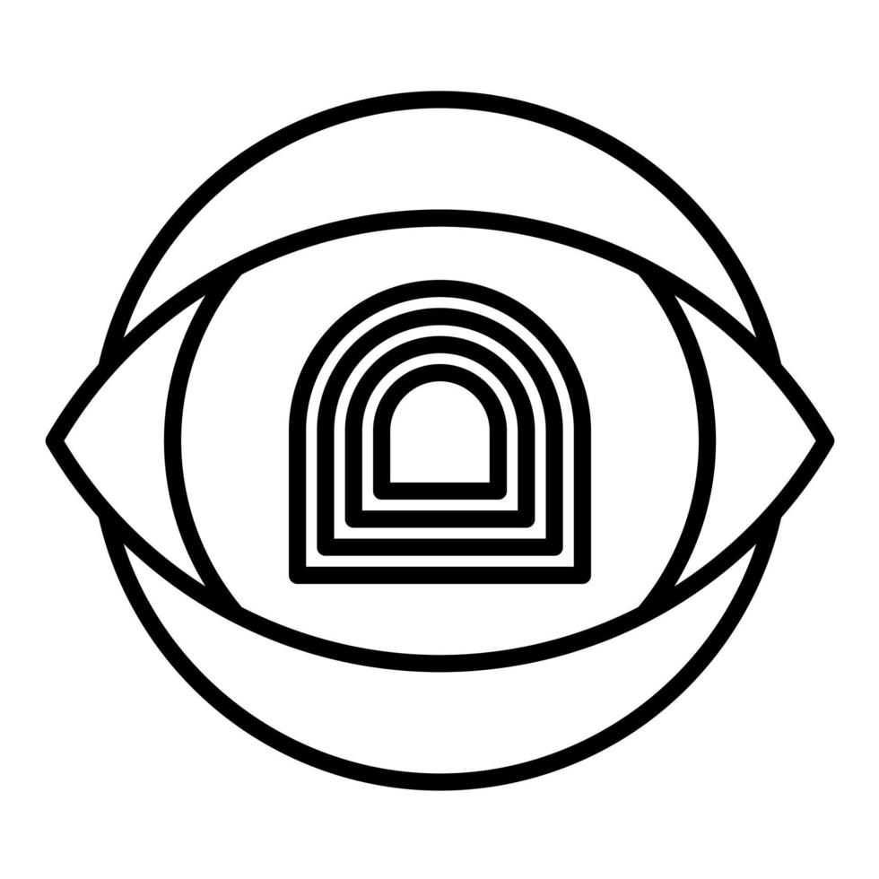 Tunnel Vision Line Icon vector