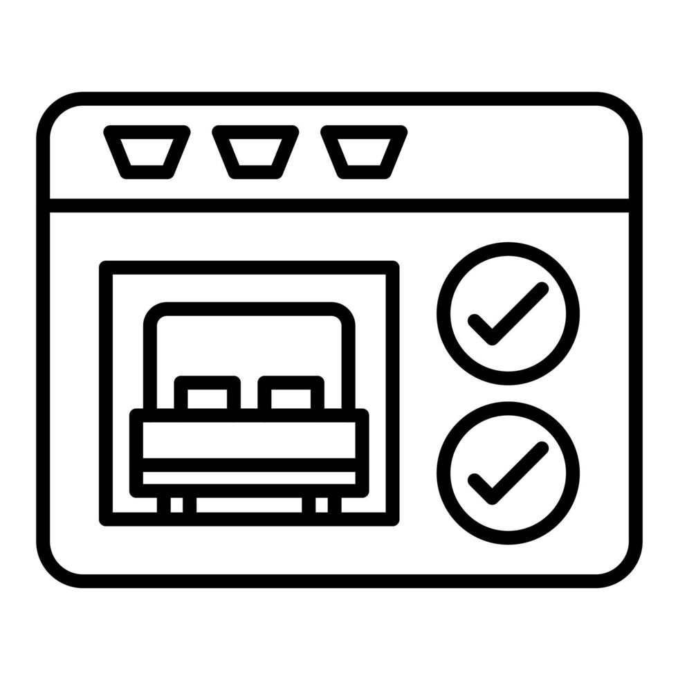 Reservation Line Icon vector