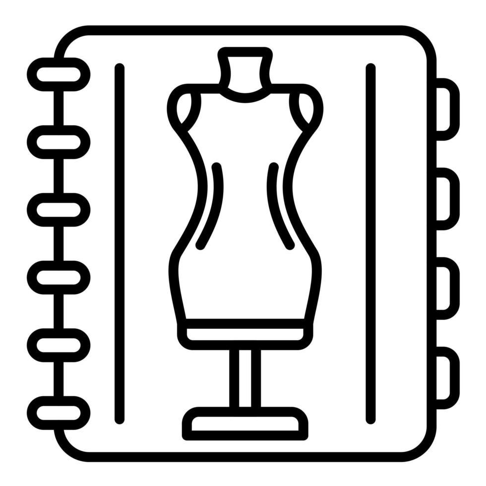 icono de línea de revista de moda vector