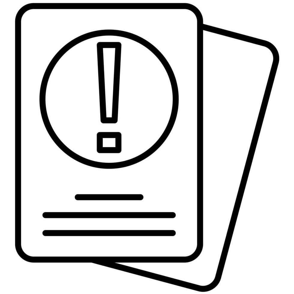 Yellow Card Line Icon vector