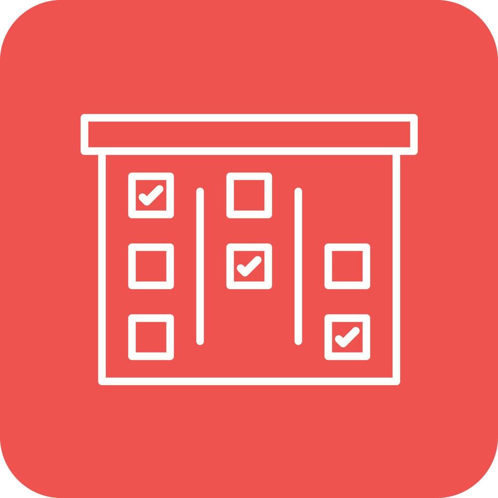 Agile Board Line Round Corner Background Icons vector