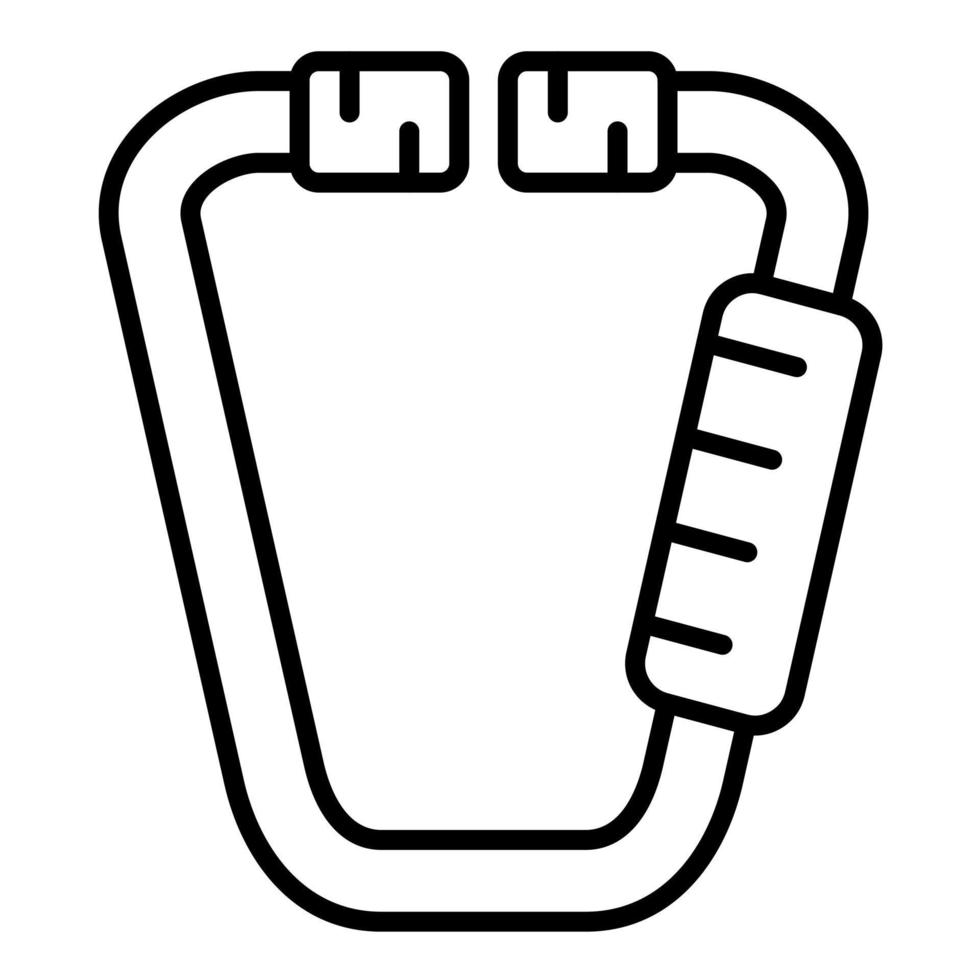 Carabiner Line Icon vector