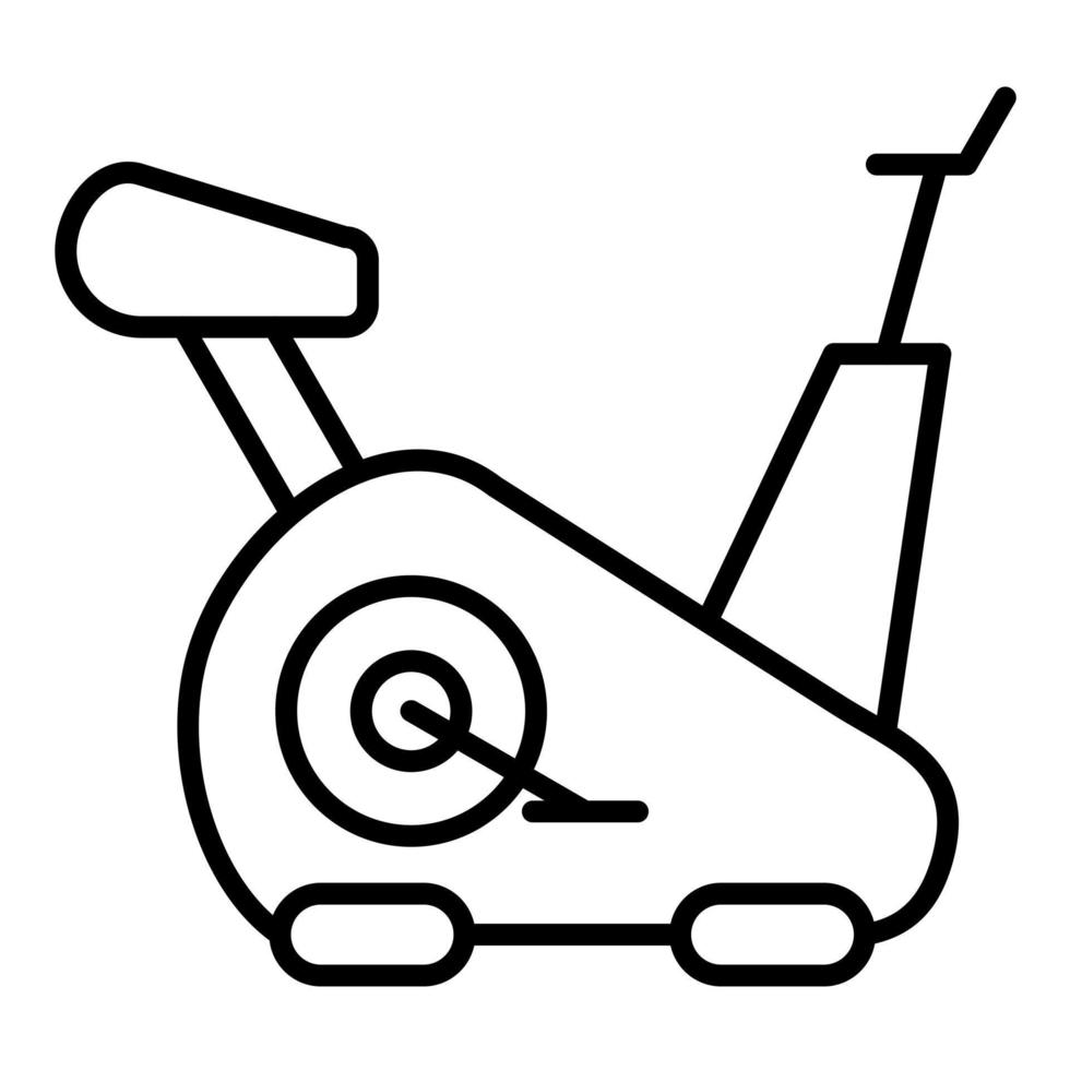 icono de línea de bicicleta de ejercicio vector