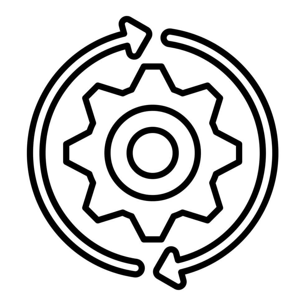 Change Management Line Icon vector