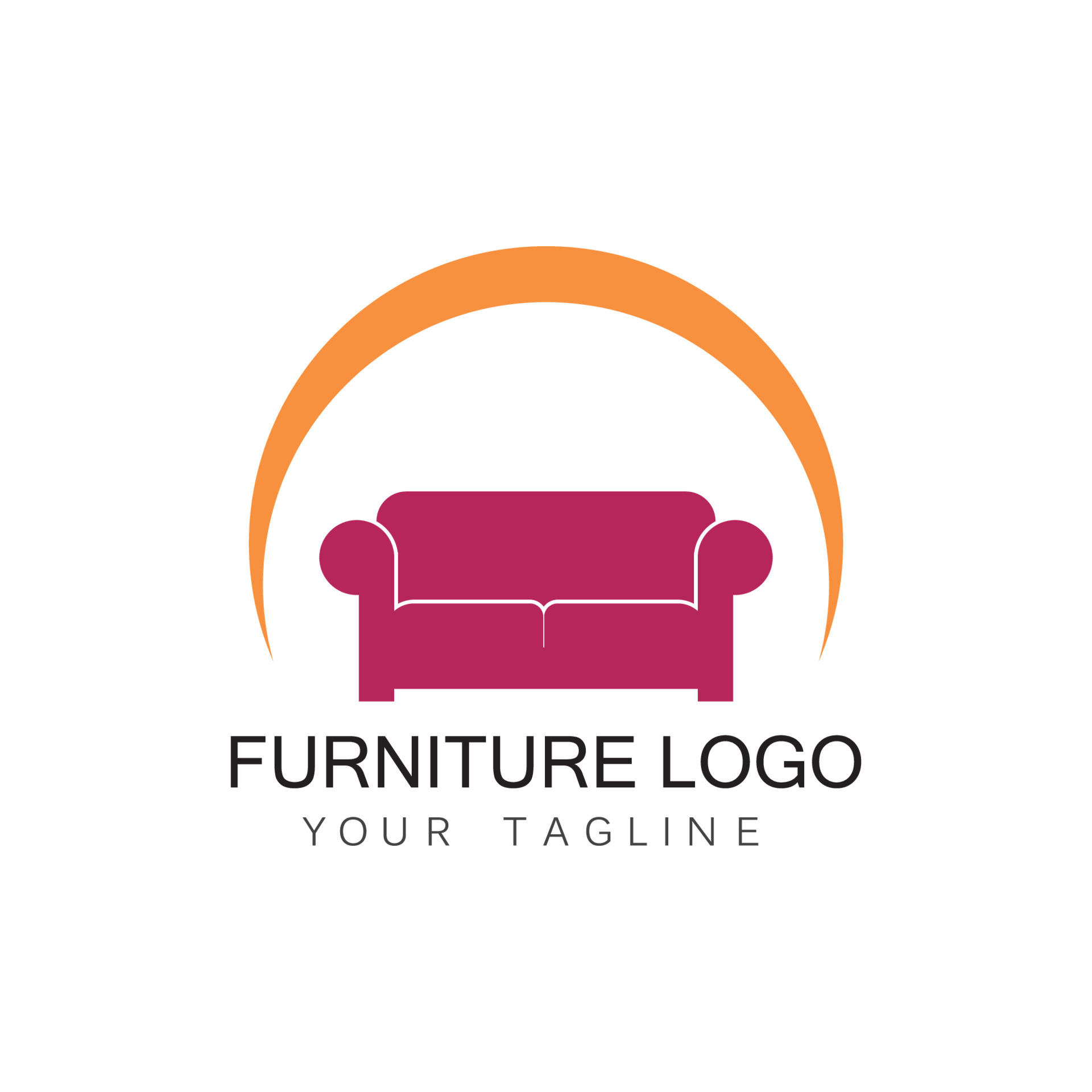 Furniture sofa logo design icon template. Home decor interior ...