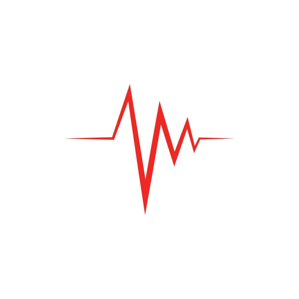 logotipo de vector de icono de cardiograma de latido