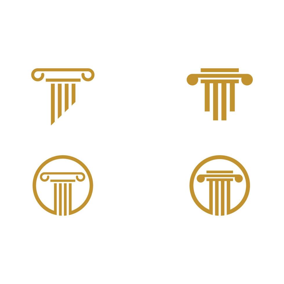 plantilla de logotipo de pilar. ilustración de vector de columna
